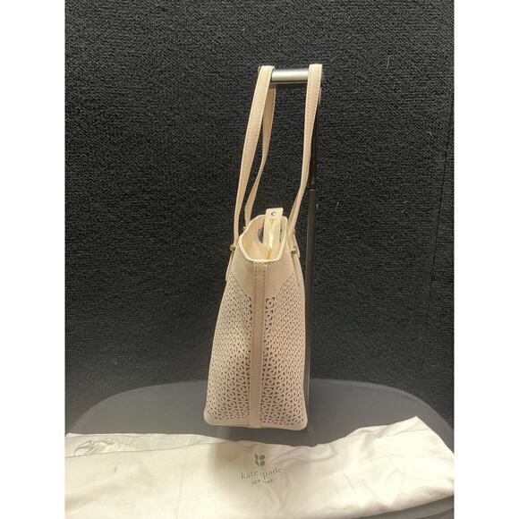 Kate Spade Mini Harmony Cedar Street‎ Tote Bag Perforated Crisp Linen - Picture 6 of 8